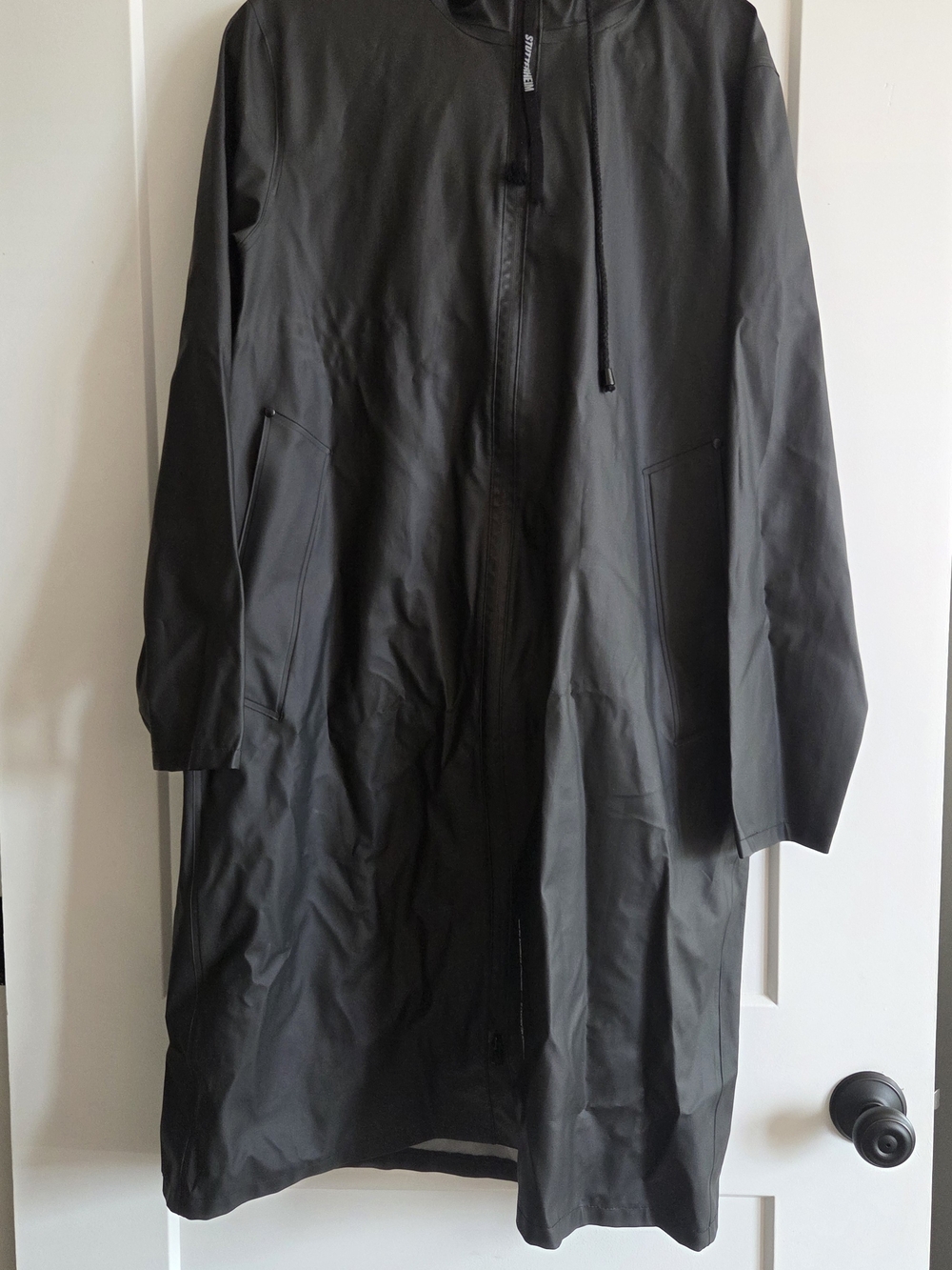 Stutterheim Black Hooded Raincoat